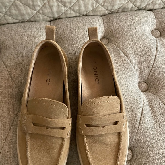 Vionic Beige Suede Uptown Loafers - Picture 2 of 4